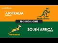 HIGHLIGHTS AUSTRALIA V SOUTH AFRICA The Rugby Championship 2024