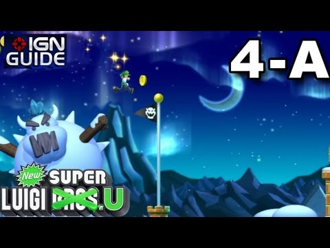 New Super Luigi U 3 Star Coin Walkthrough - Frosted Glacier A: Fliprus Floes