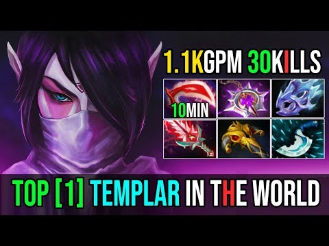TOP 1 WORLD [Templar Assassin] Insane Farming 1.1kGPM 30Kills By Waga | Dota 2 FullGame