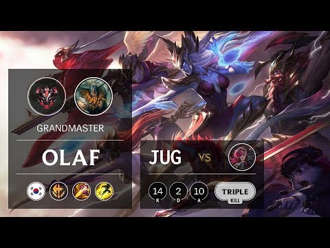 Olaf Jungle vs Vi - KR Grandmaster Patch 10.2