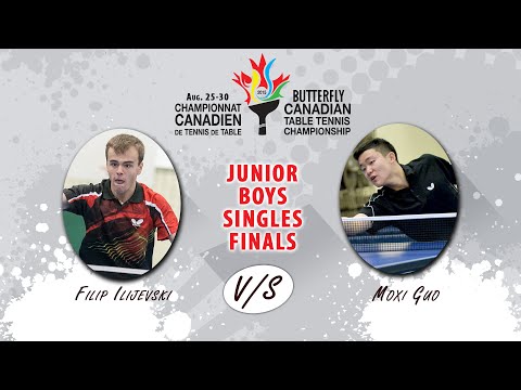2015 Butterfly Canadian Championships Junior Boys Final: Filip Ilijevski v/s Moxi Guo