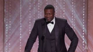 Chris Tucker honors Jackie Chan at the 2016 Governors Awards