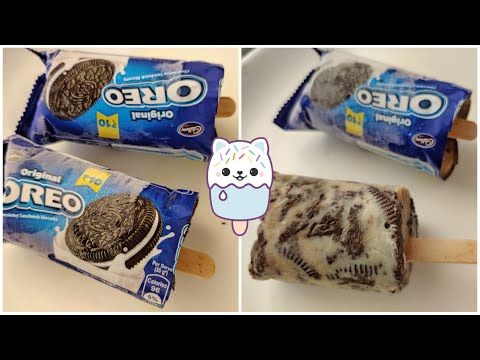 Oreo Popsicle without mold | Oreo Cookie Dessert Treats | OREO ICE STICKS ES Oreo | 4K | 오레오 아이스