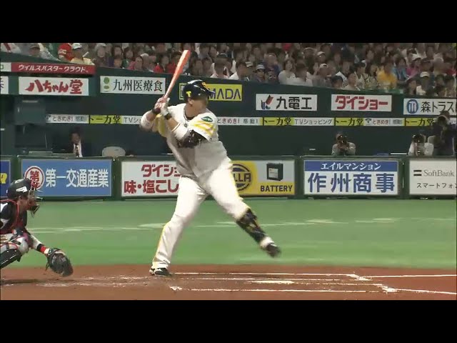 【1回裏】しっかりとセンター返しで先制!! ホークス・李大浩 タイムリーヒット 2015/5/4 H-M