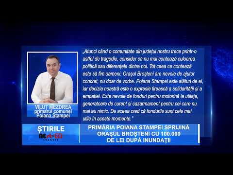 Primăria Poiana Stampei sprijină orașul Broșteni cu 100.000 de lei după inundații