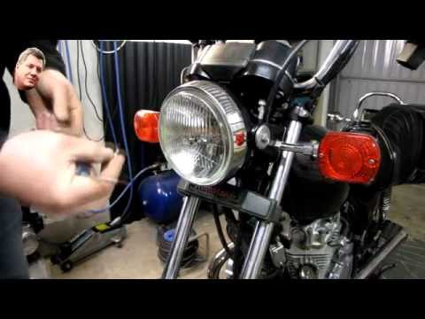 Scheinwerfer umrüsten /umbau auf H4 Kawasaki LTD 440