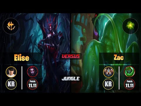 Clid ELISE (Jungle) [Conqueror] VS ZAC - Challenger KR Patch 11.11