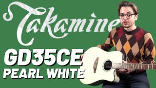 Video thumbnail for Takamine GD35CE Pearl White 6 String | One of the Most Resonant Acoustic Guitars on the Market | by Uhlik Music