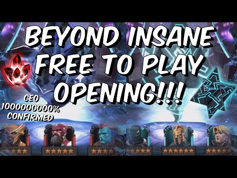 BEYOND INSANE FREE TO PLAY 5 STAR & 6 STAR CRYSTAL OPENING!! - CEO - Marvel Contest of Champions