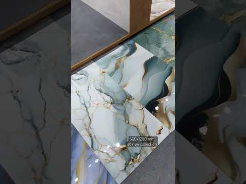 all new collection of 600x1200mm high gloss tiles #tiles #viral #interior #gold #satisfying