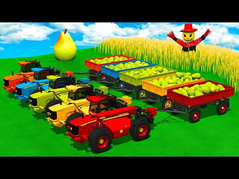 John Deere Telehandlers Hauling Pears 🍐 Farming Simulator 25 Epic Transport