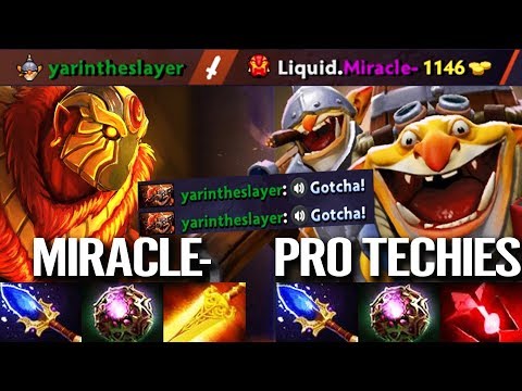 Miracle Ember Spirit VS TOP Pro Techies - 10k mmr Dota 2 Gameplay