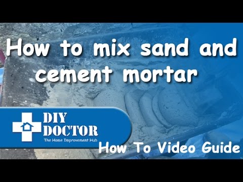 Mixing sand and cement mortar using a plasticiser admix