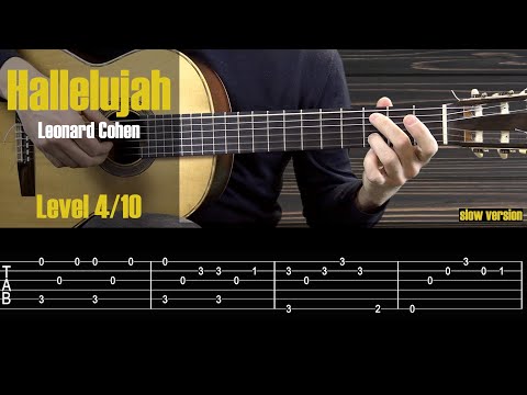 Hallelujah - L.Cohen. Fingerstyle Guitar. Lesson + TAB