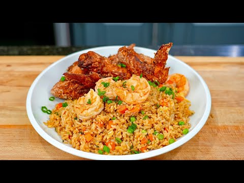 Chinese Take-Out Style Chicken Wings & Fried Rice Recipe