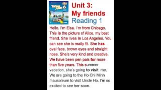 Luyện đọc tiếng anh lớp 6 - Unit 3: My friends  reading 1= #short