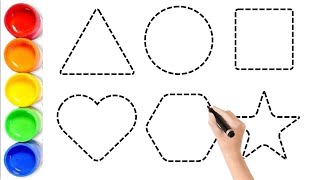 Download the video "Shapes song for kids | learn colours | 2D shapes | shapes drawing"