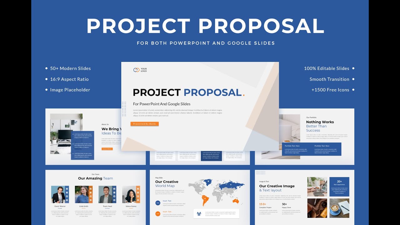 Project Proposal Presentation Template- Free PowerPoint Template- Free Google Slides Template