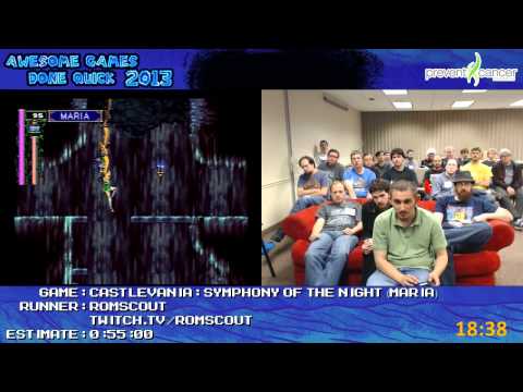Castlevania: Symphony of The Night - SPEED RUN by Romscout (0:49:14) *Live at AGDQ 2013* [Saturn]