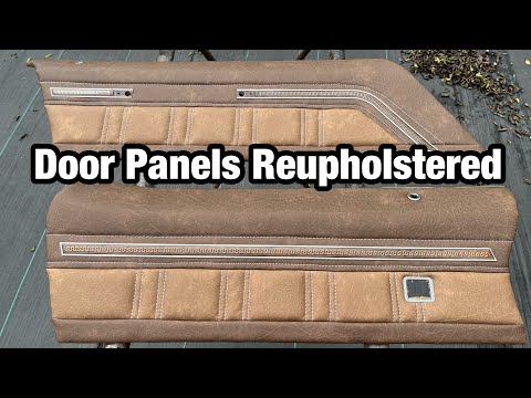 How To Wrap Reupholster Car Door Panels In Vinyl Or Leather - 74 Chevy Caprice DONK Upper Door Cards