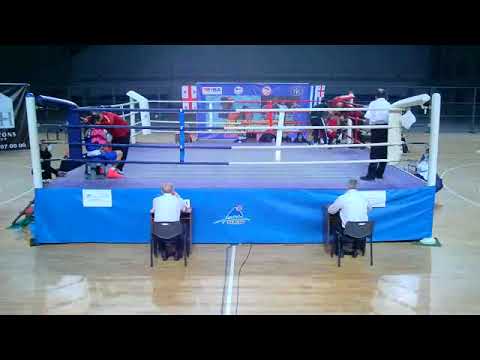 26-02-2022(60kg) RED Tsiklauri Levani VS BLUE Jibuti Mamuka.Georgian Boxing Championship Semi-final