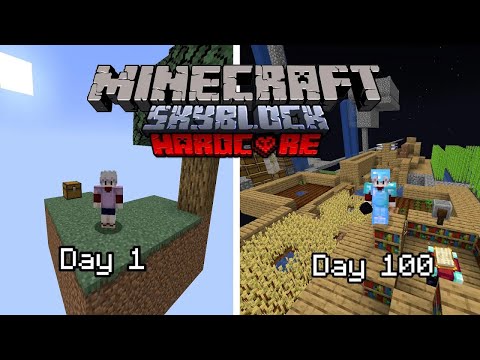 100 Days in Minecraft Skyblock - EPIC Results!