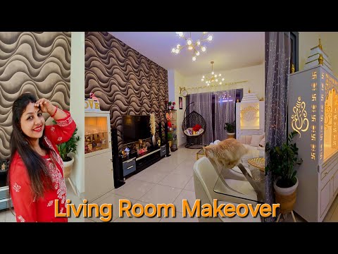 Finally Mandir Aa Gaya | Living Room Makeover  Full Busy Routine With Twins ❤️Dhabba Style Mixed Dal