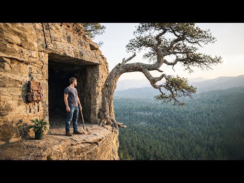 How to Build a Survival Base Inside a Rock Cave | Solo Survival Build