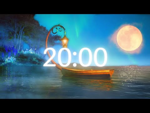 20 MINUTE TIMER | Countdown Timer with Delta Waves and Gentle Lapping Waves
