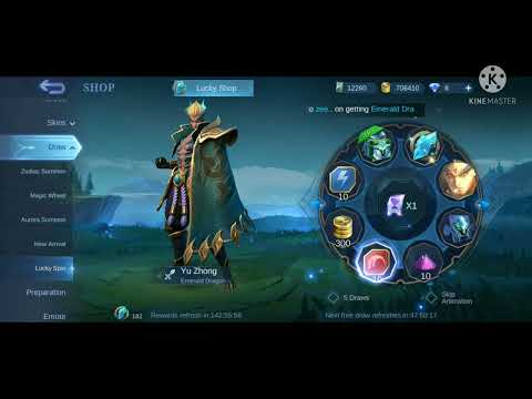 How many tickets needed to get Yu Zhong Emerald Dragon skin #mobilegames #mlbb #mobilelegends