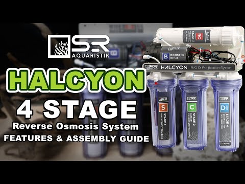 SR Aquaristik HALCYON 4 Stage R/O DI Purification System - Features and Assembly Guide