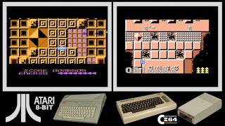 Atari 8-bit vs C64 : WARHAWK (Side by side comparison)