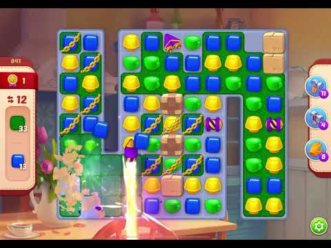 HomeScapes Level 841 no boosters (17 moves)