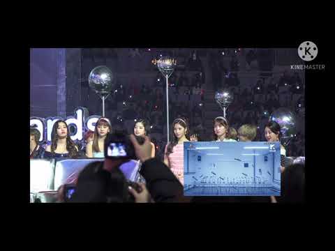 TWICE reaction to BTS  GLOBAL ARTIST VCR MMA 2017