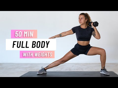 50 Min Full Body Dumbbell Workout At Home Build Muscle No Talking