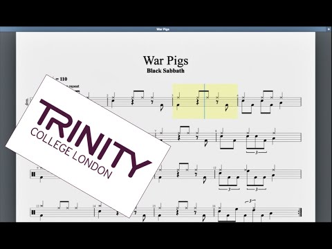 War Pigs Trinity Grade 8 Drums