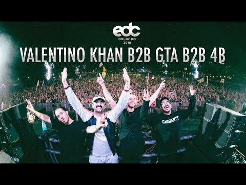 Valentino Khan b2b GTA b2b 4B - EDC Orlando 2018