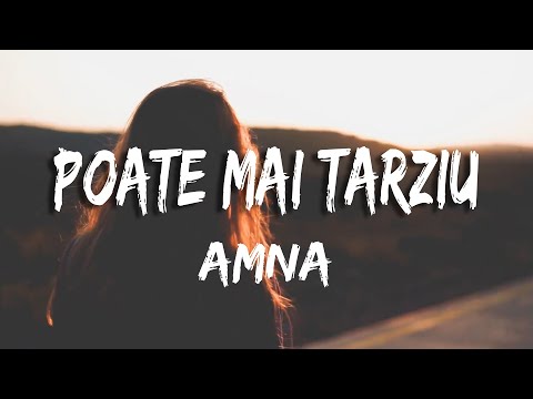 AMNA - Poate mai tarziu (Versuri/Lyrics)