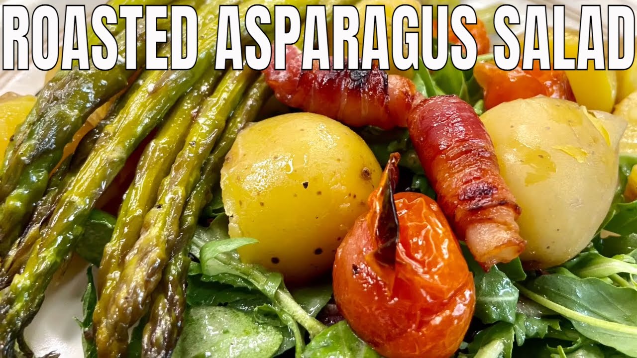 Warm roast asparagus salad video thumbnail