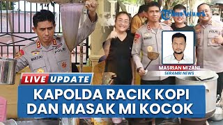 Kunker Perdana Kapolda Aceh,  Asiknya Racik Kopi Sareng Khas Aceh dan Masak Mi Kocok di Gerai UMKM