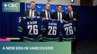 New Vancouver Canucks GM and co-presidents speak to reporters