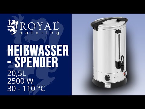 Video - Heißwasserspender - 20,5L - Wasserkocher - doppelwandig - Edelstahl	