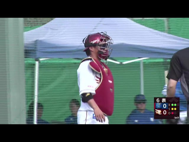 【ファーム】ストライク送球!! イーグルス・水上桂 ワンバウンドするも冷静に対処し盗塁阻止!! 2025年3月22日 東北楽天ゴールデンイーグルス 対 横浜DeNAベイスターズ