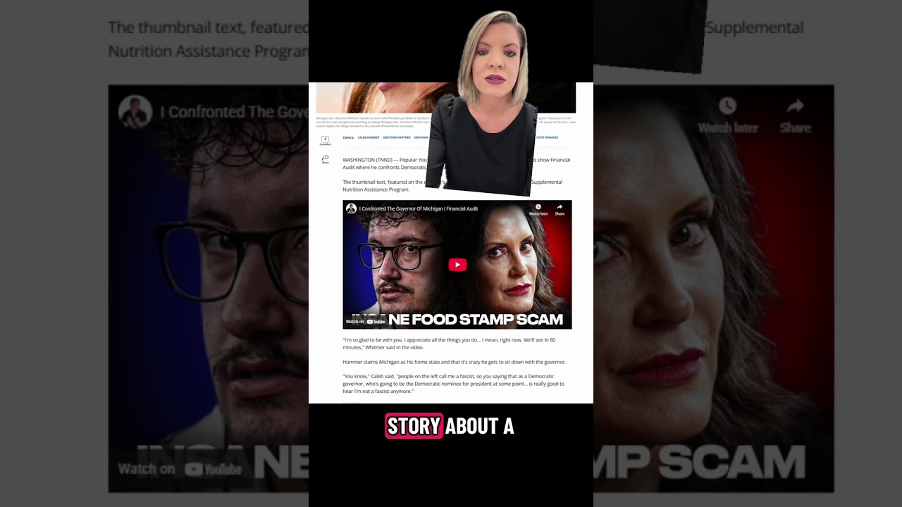 Influencer Caleb Hammer hosted an episode of Financial Audit with Gretchen Whitmer