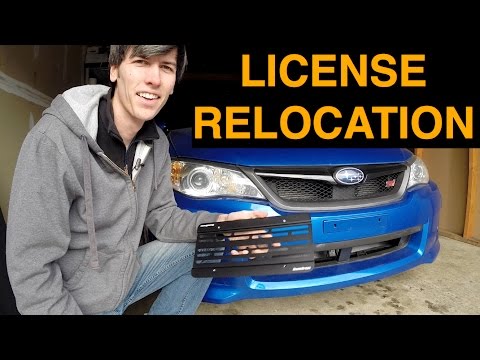 Subaru WRX STI - Front License Plate Relocation Kit