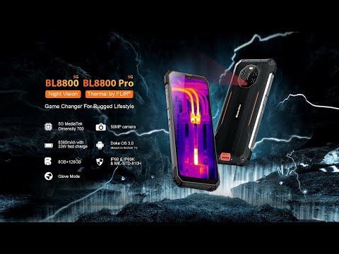 Smartphone Blackview BL8800 Pro 2023 Night Vision Rugged Phone Thermal Imaging Camera 8GB+128GB