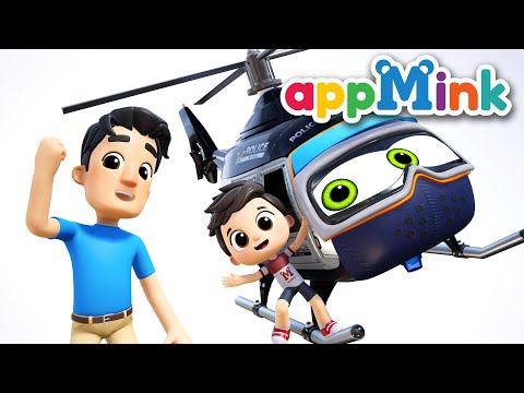 Police Helicopter | Police Car Chase | Carrier Truck, Fire Truck, Helicopter catch Evil Bus #appMink