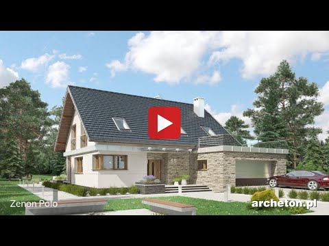 Projekt domu Zenon Polo - archeton.pl - z użytkowym poddaszem 189,8 m2