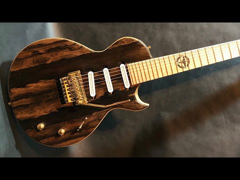 Custom 7-String Guitar Build Ziricote/Black Limba, Take 2 (Full Build)