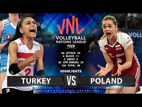 TURKEY vs POLAND - HIGHLIGHTS | Women's VNL 2019